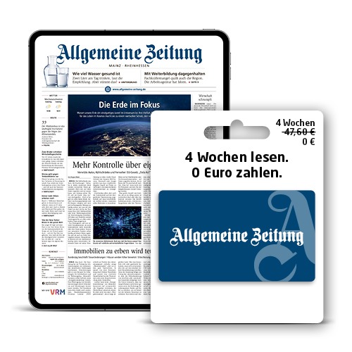 Allgemeine Zeitung Digital komplett 4 Wochen gratis lesen Produkt