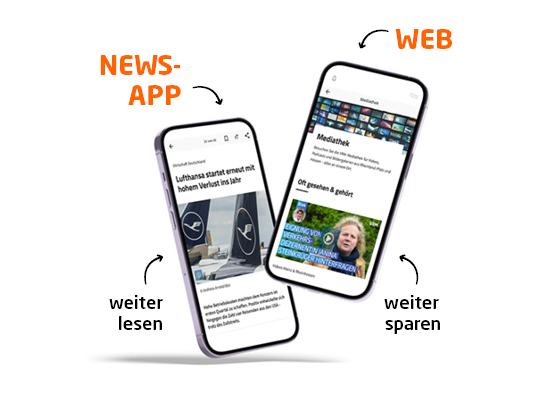 News in Web & App - 6 Monate 50 % sparen - Base