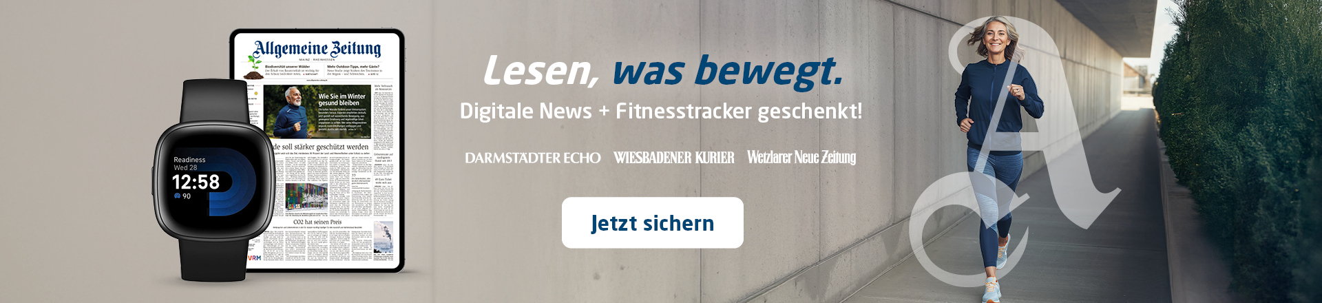 Link zum Angebot - Digitale News + Fitnesstracker geschenkt!