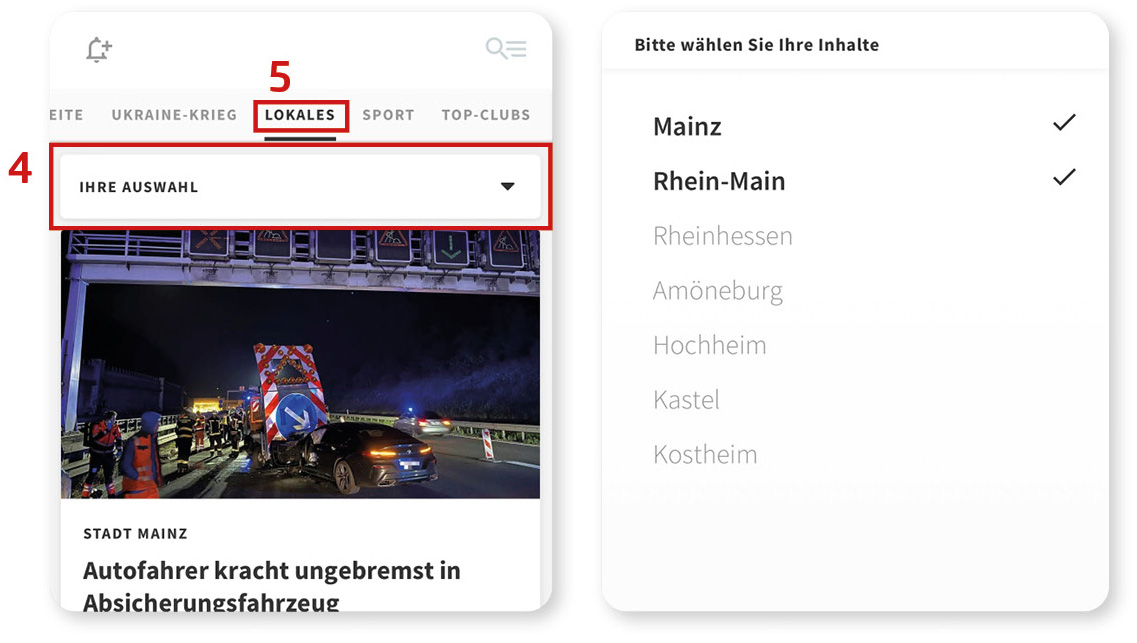 Funktionen News-App