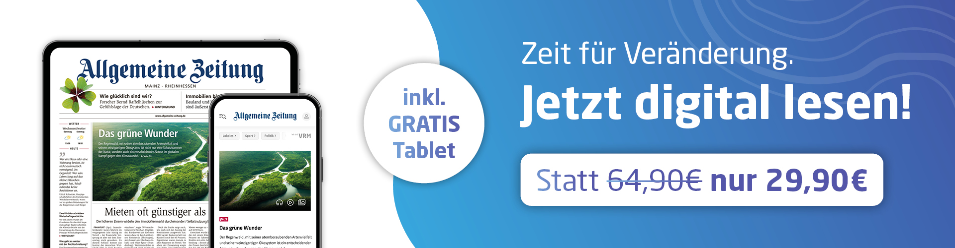 Wechselangebot Print zu DK plus gratis Tablet