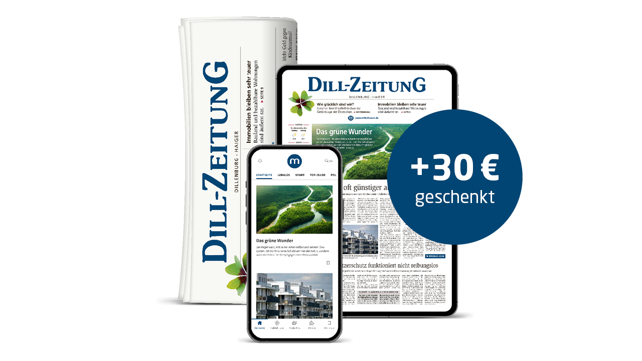 Dill-Zeitung Print & Digital komplett Student 30 € Barprämie
 