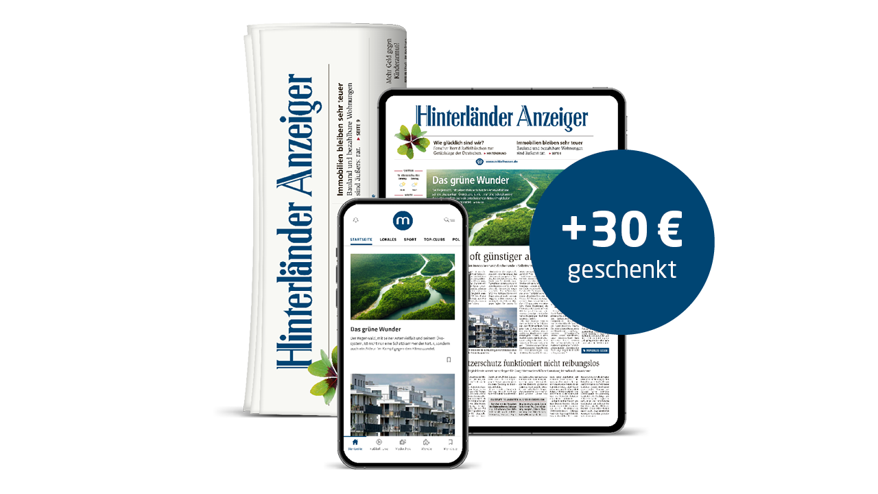 Hinterländer Anzeiger Print & Digital komplett Student 30 € Barprämie
 