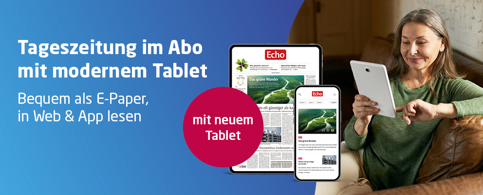 Zeitungsabo mit Tablet
