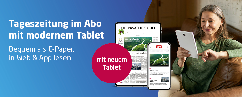 Zeitungsabo mit Tablet