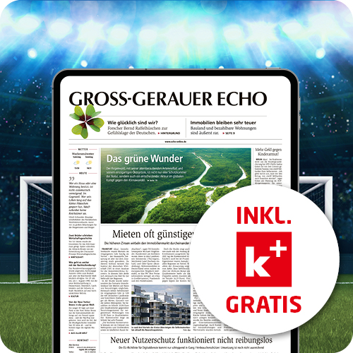 Groß-Gerauer Echo 50 % Rabatt kicker+ gratis Produkt