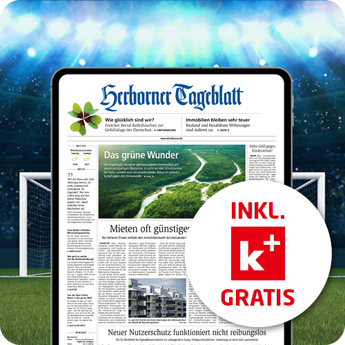 Herborner Tageblatt 50 % Rabatt kicker+ gratis Produkt