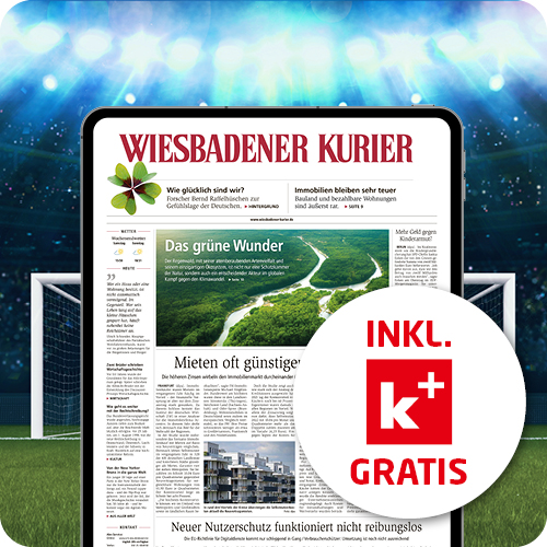 Wiesbadener Kurier 50 % Rabatt kicker+ gratis Produkt