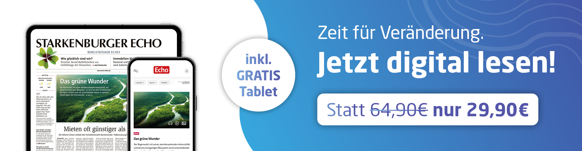 Wechselangebot Print zu DK plus gratis Tablet