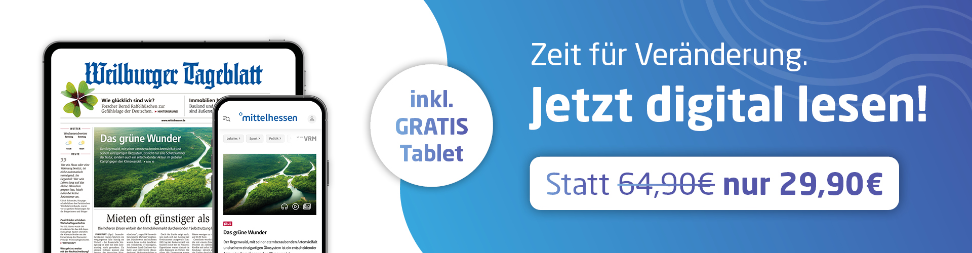 Wechselangebot Print zu DK plus gratis Tablet