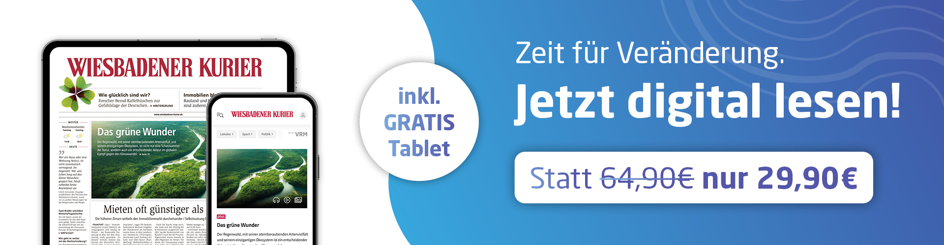Wechselangebot Print zu DK plus gratis Tablet