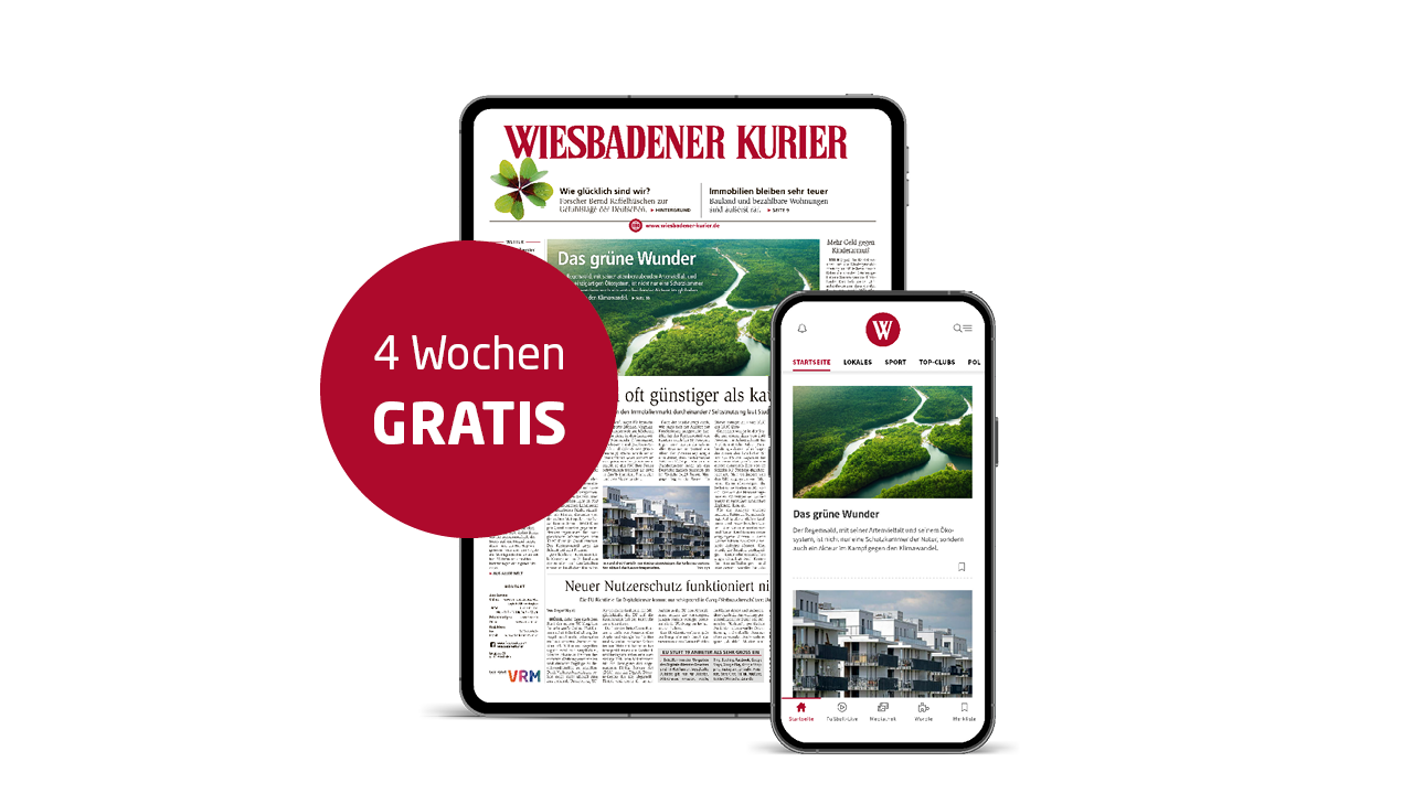 Wiesbadener Kurier Digital komplett 4 Wochen gratis
