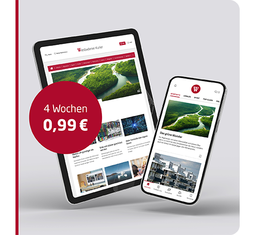 Wiesbadener Kurier plus 4 Wochen 0,99 €
