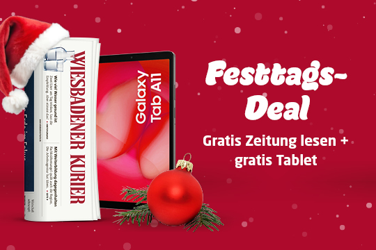 Wiesbadener Kurier – Print & Digital komplett bis Ende Februar kostenlos und mit gratis Samsung Galaxy Tab A11 – Base