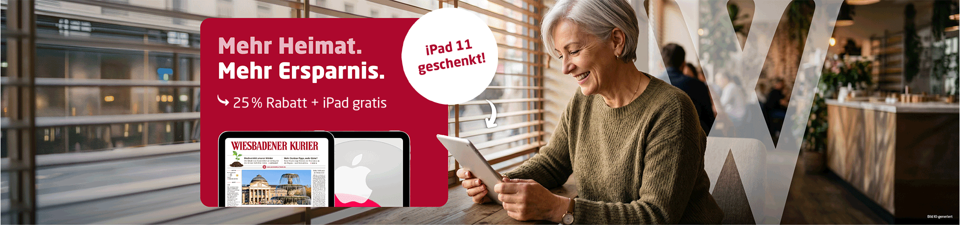 Link zum Angebot - Gratis iPad + 25 % Rabatt