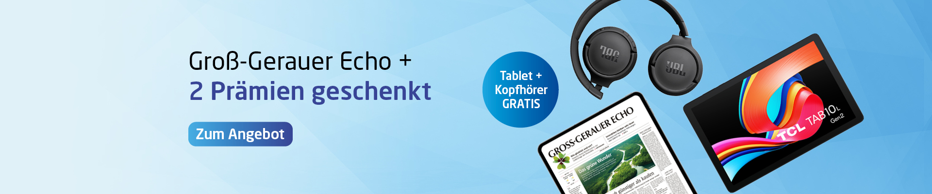 Link zum Angebot - Jetzt das Digitalpaket inklusive zwei gratis Prämien sichern.