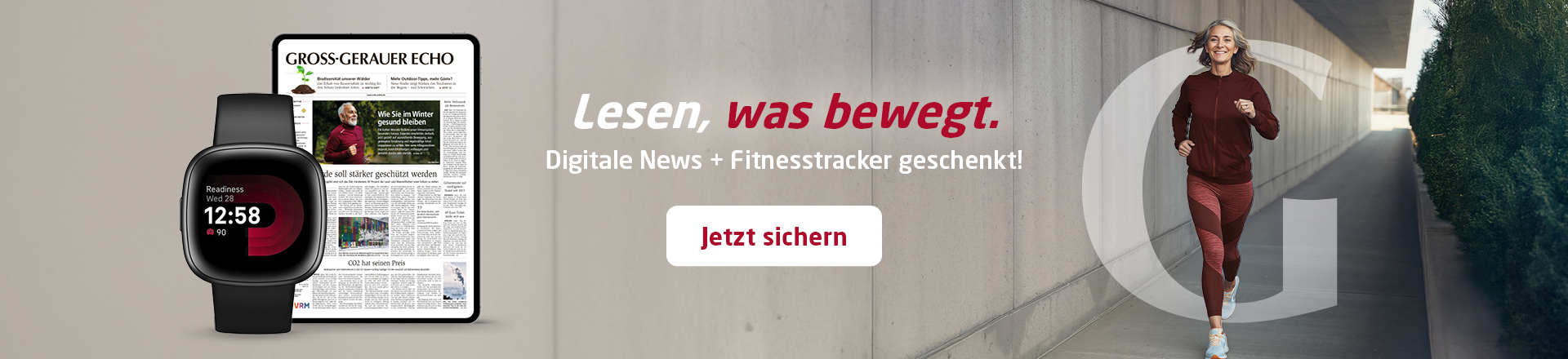 Link zum Angebot - Digitale News + Fitnesstracker geschenkt!