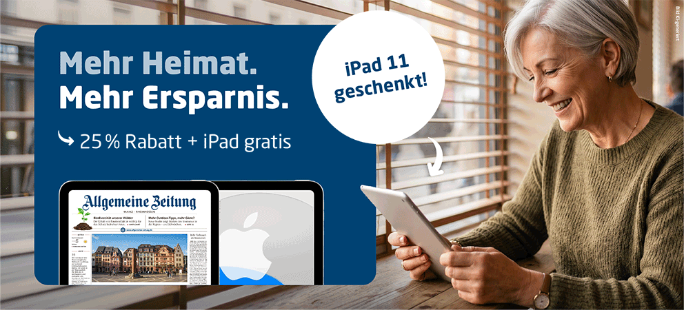 Link zum Angebot - Gratis iPad + 25 % Rabatt