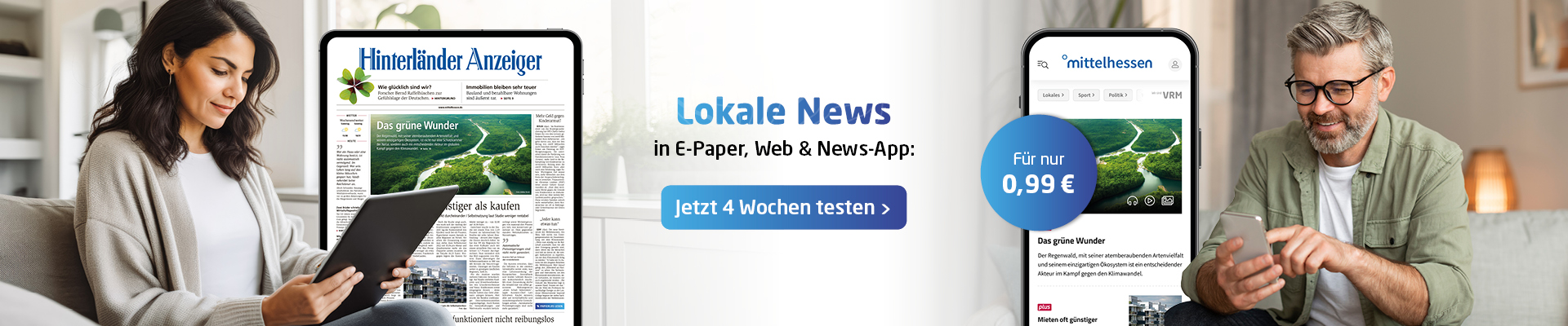 News in E-Paper, Web & App: 4 Wochen nur 0,99 €