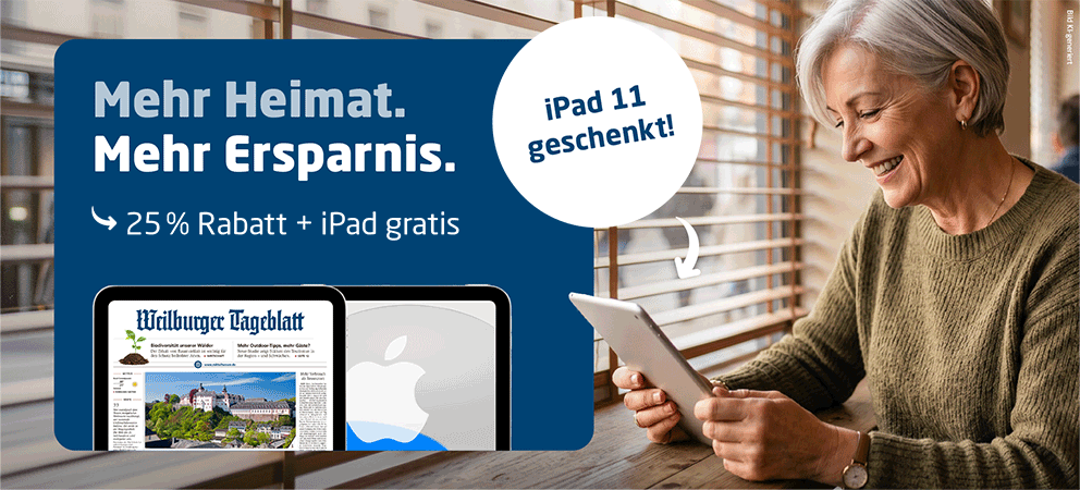 Link zum Angebot - Gratis iPad + 25 % Rabatt