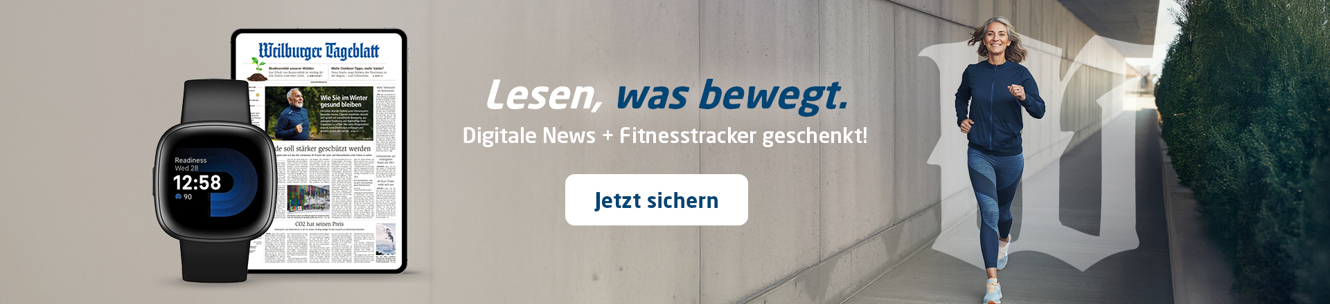 Link zum Angebot - Digitale News + Fitnesstracker geschenkt!