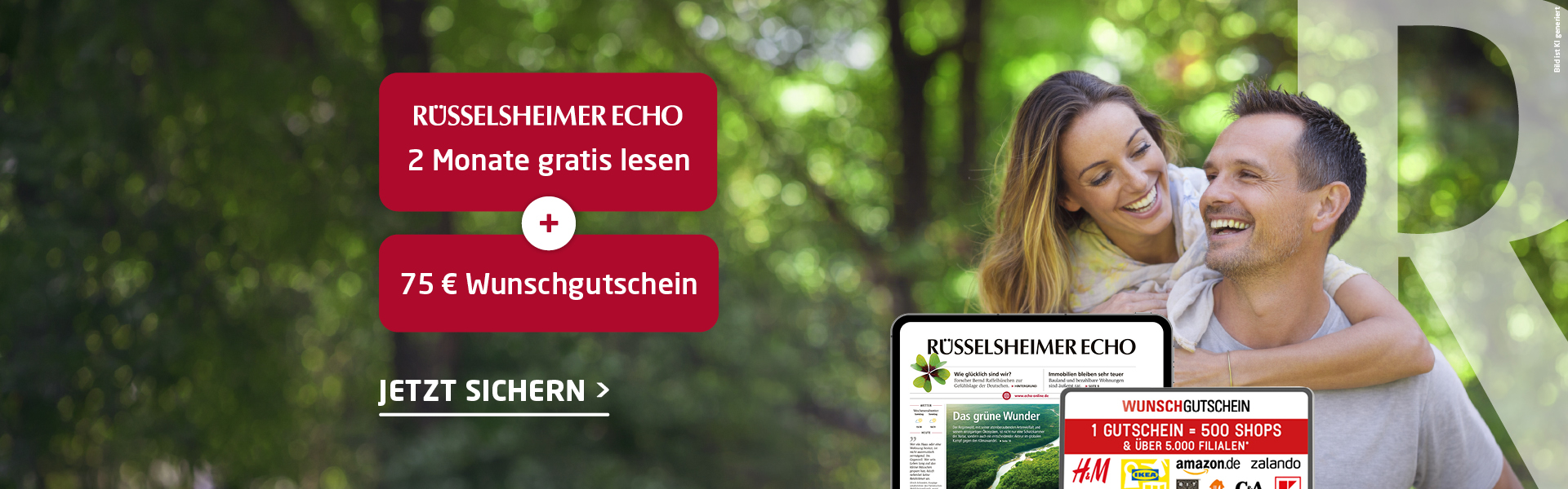 Link zum Angebot - 2 Monate gratis lesen + 75 € Wunschgutschein