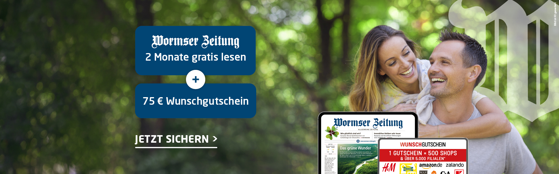 Link zum Angebot - 2 Monate gratis lesen + 75 € Wunschgutschein