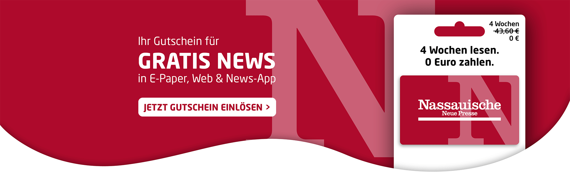 Link zum Angebot - Gutschein einlösen: 4 Wochen Gratis-News