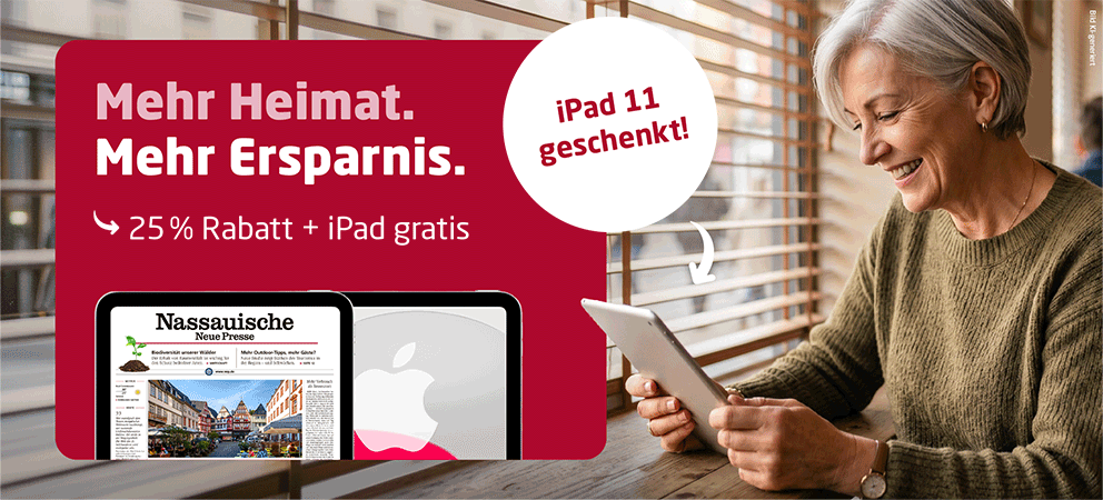 Link zum Angebot - Gratis iPad + 25 % Rabatt