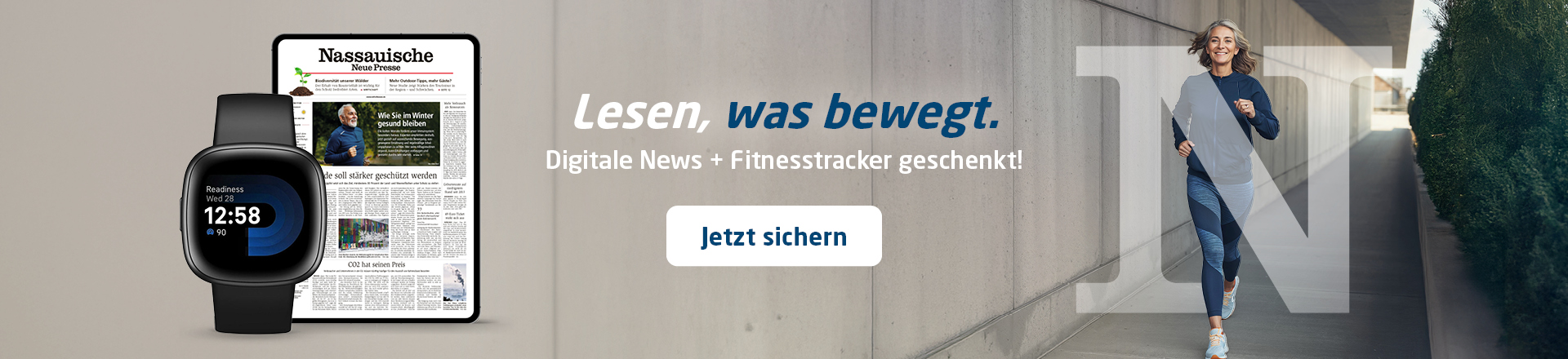 Link zum Angebot - Digitale News + Fitnesstracker geschenkt!