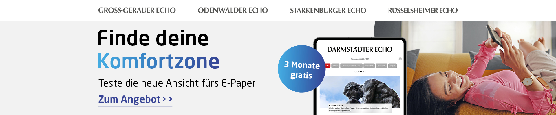 Die neue E-Paper-Ansicht 3 Monate gratis testen