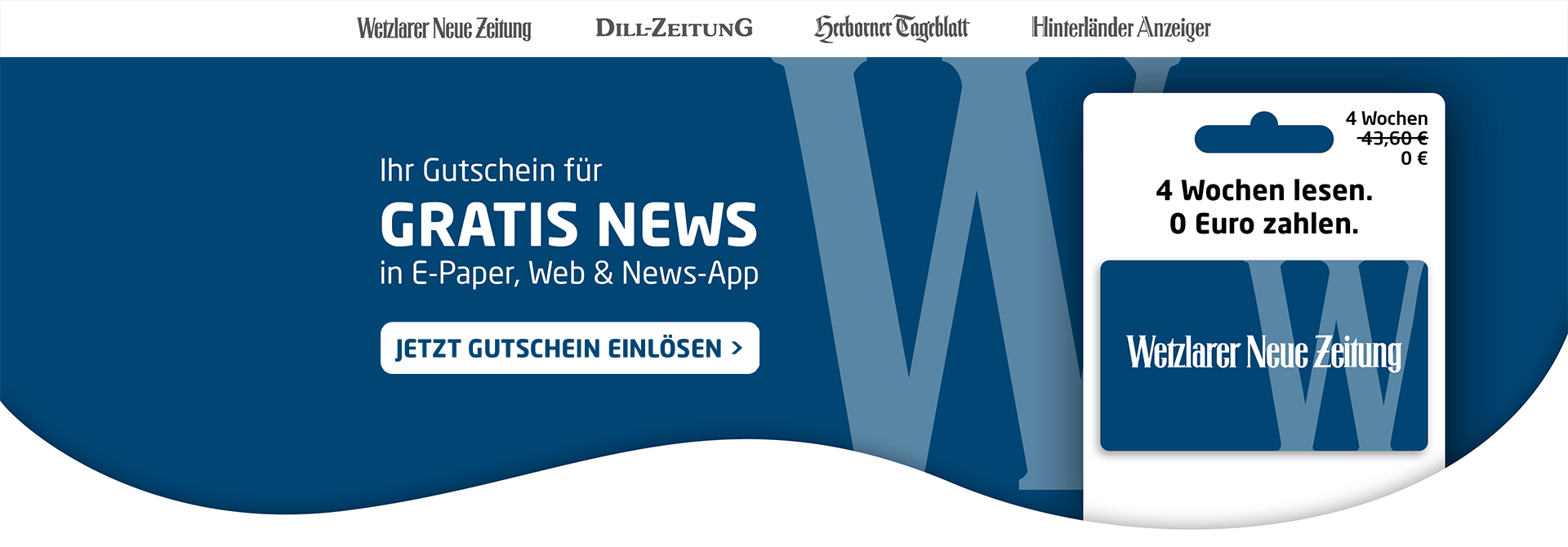 Link zum Angebot - Gutschein einlösen: 4 Wochen Gratis-News