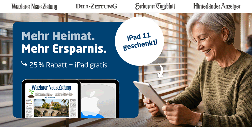 Link zum Angebot - Gratis iPad + 25 % Rabatt