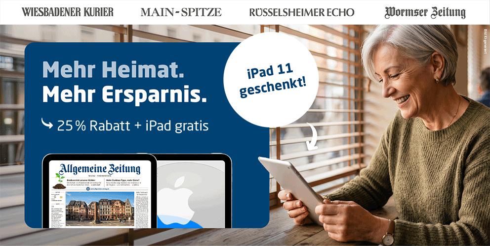 Link zum Angebot - Gratis iPad + 25 % Rabatt