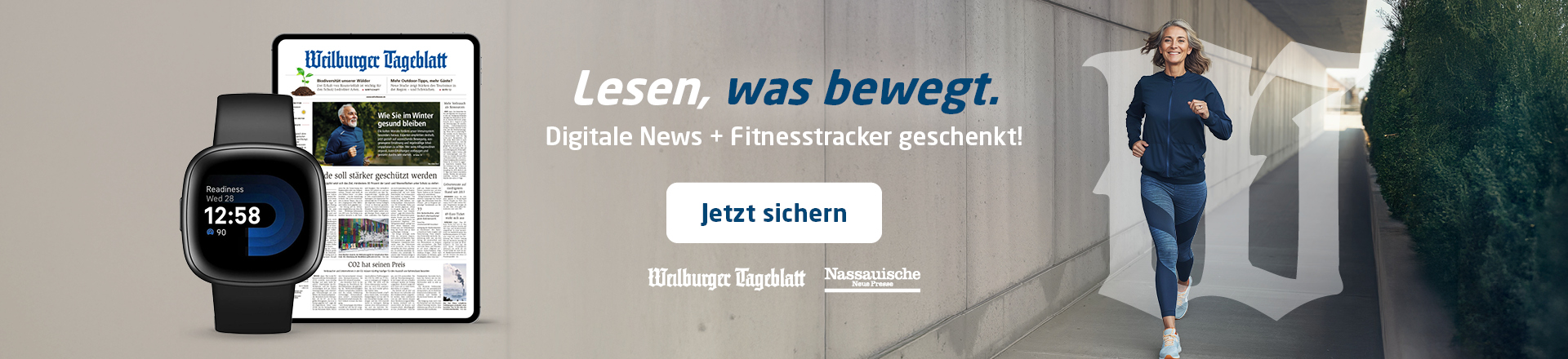 Link zum Angebot - Digitale News + Fitnesstracker geschenkt!