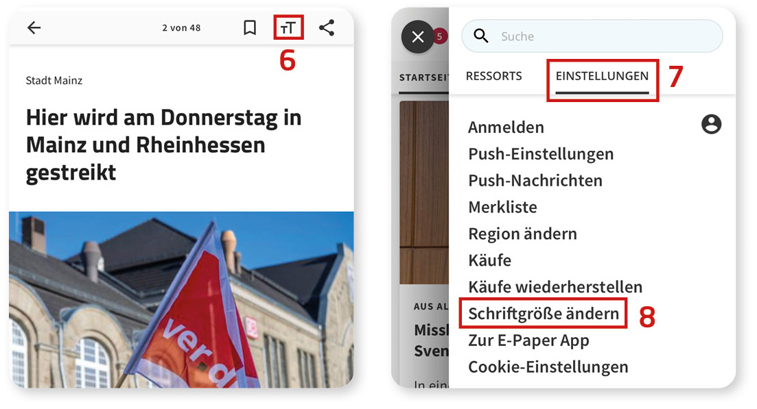 Funktionen News-App